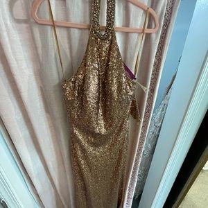 Abby Paris- gold dress